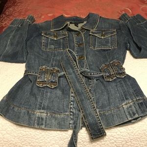 INC Jean jacket size large